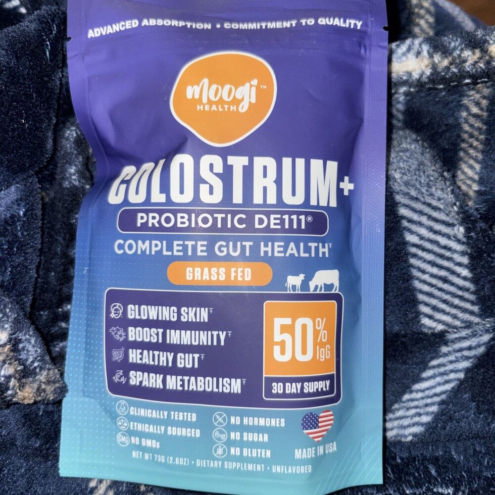 Moogi Colostrum Supplement Powder Gut Health, Beauty Hair Growth & Immune 01/27
